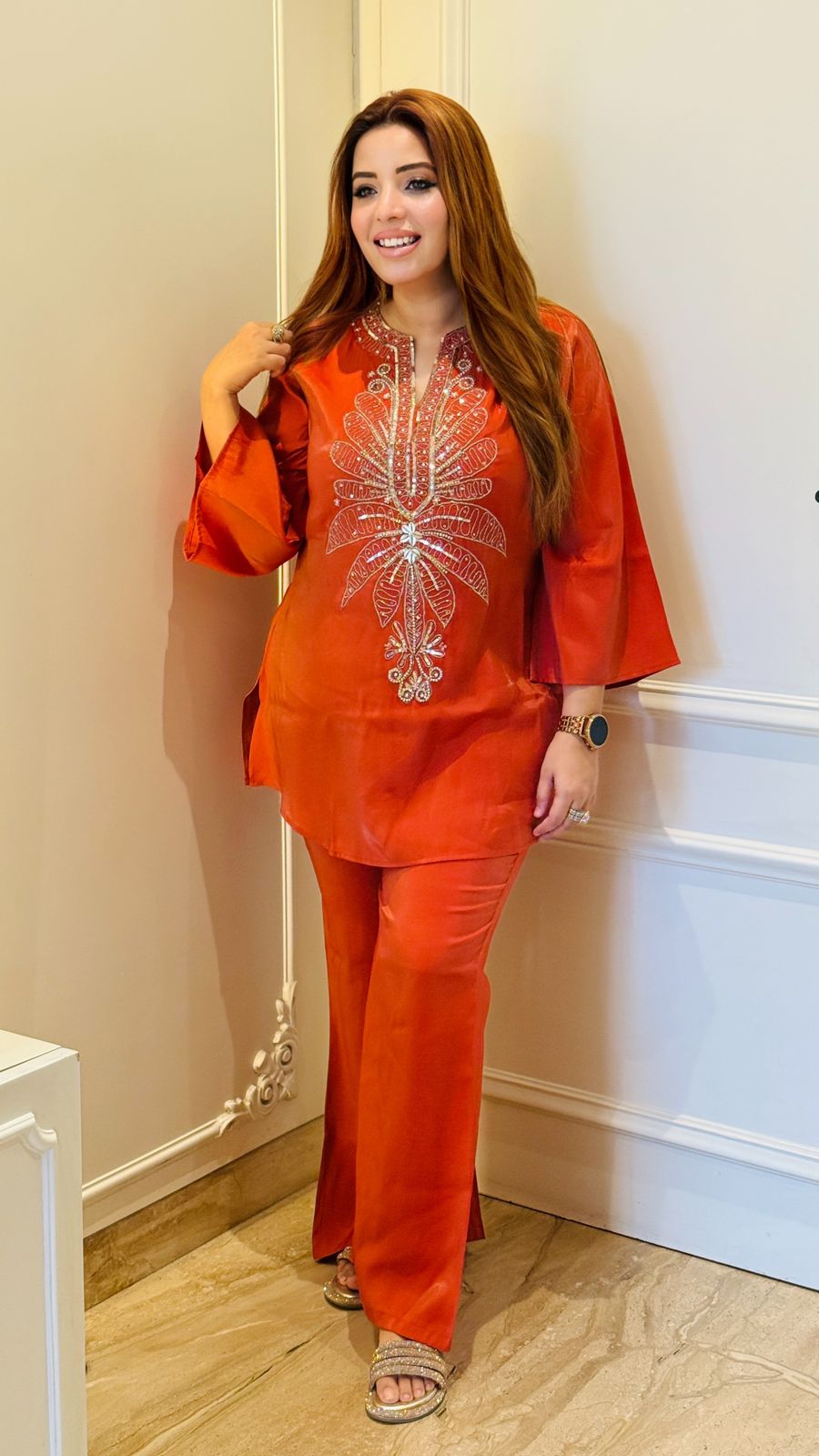 Elira Cordset- Orange, Yellow, Red